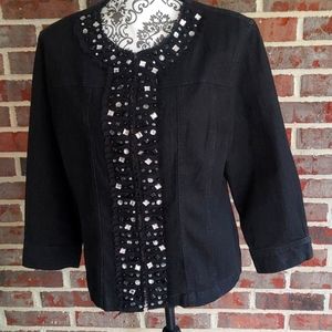 Black denim fancy jacket